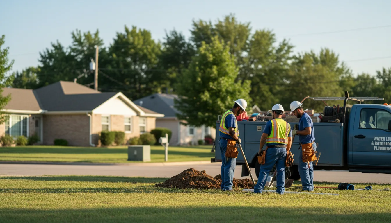 Residential water line and bathroom plumbing service in Joppa, IL